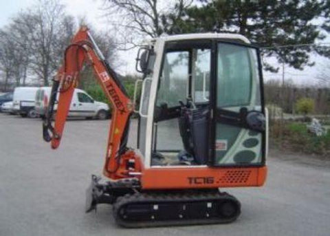 Terex TC16 Twin Drive Crawler Excavator Service Repair Workshop Manual Download