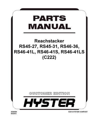 Hyster L177 H2.0ft h3.5ft Forklift Europe Service Manual