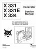 Bobcat X331, X331E, X334 Hydraulic Excavator Service Repair Manual