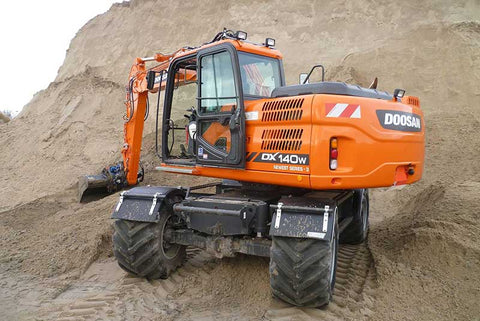Doosan DX140W Wheel Excavator Electrical mech Engine Schematic Diagram Manual