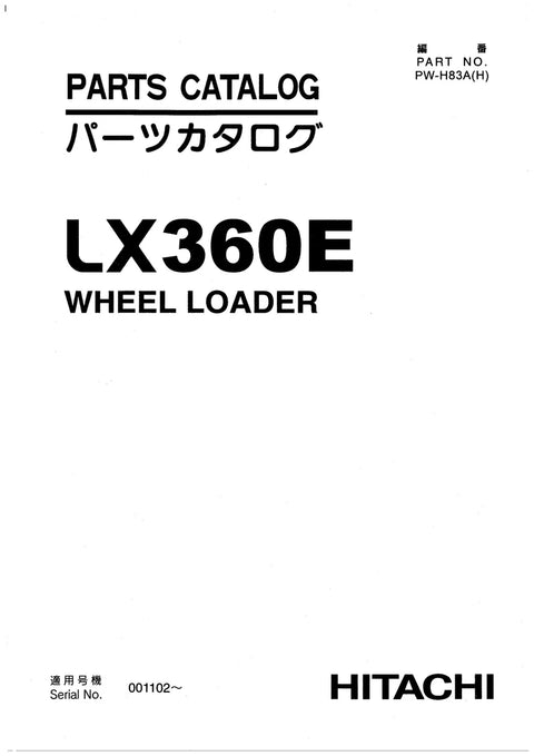 Hitachi LX360E Wheel Loader Parts Manual