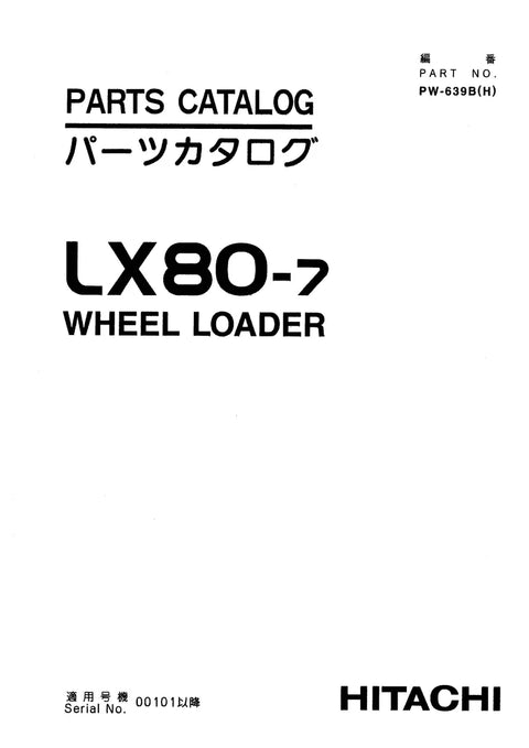 Hitachi LX80-7 Wheel Loader Parts Manual