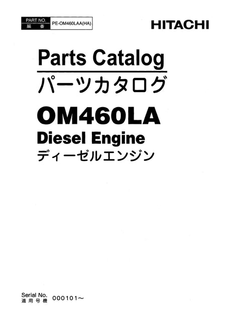 Hitachi OM460LA Diesel Engine Parts Manual