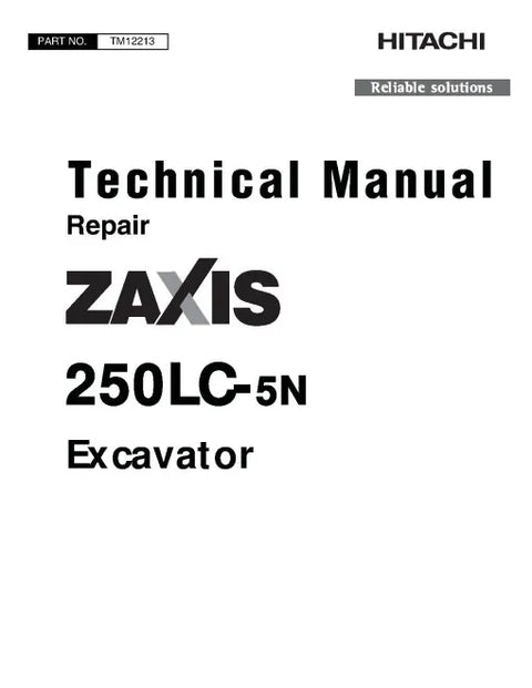 Hitachi Zaxis 250LC-5N (SN. from E430001) Crawler Excavator Service Repair Manual
