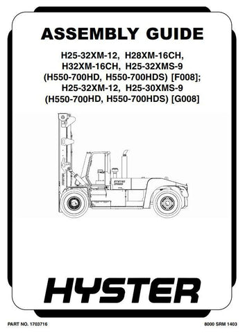 Hyster H25 28 30 32XM-12, H25 30 32XMS-9, H28 32XM-16CH Forklift Truck G008 Series Service Repair Manual