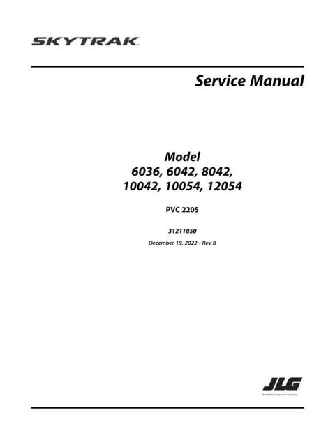 JLG SKYTRACK 6036, 6042, 8042, 10042 & 10054 Telehandler Service Manual