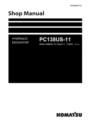Komatsu PC138US -11 Hydraulic Excavator Service Repair Manual
