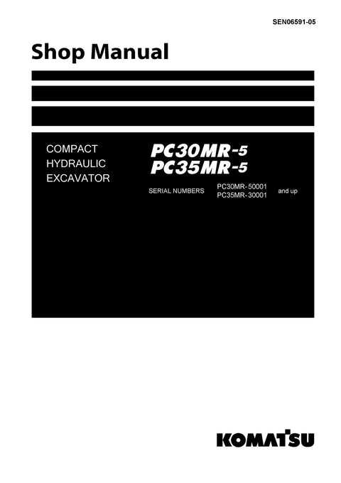 Komatsu PC35MR -5 Hydraulic Excavator Service Repair Manual