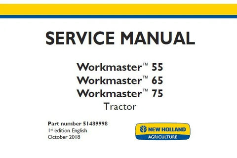 New Holland 55 65 75 Tractor Service Repair Manual