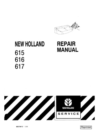 New Holland 615 616 617 Dics Mower Service Repair Manual Manual
