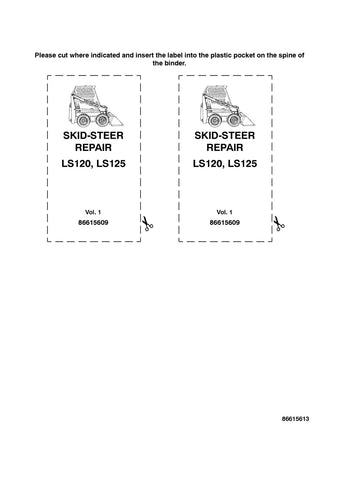 New Holland LS120, LS125 Skid Steer Loader Service Repair Manual