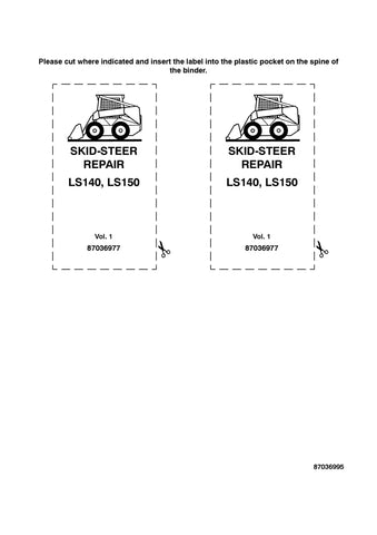 New Holland LS140, LS150 Skid Steer Loader Service Repair Workshop Manual