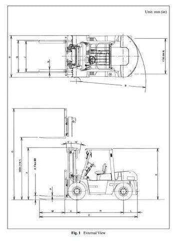 Nissan 1F6F60U, 1F6F70U, 1F6F80U Diesel Forklift Truck with 6BG1 engine Workshop Service Repair Manual