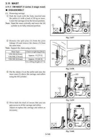 Nissan L1F6F60Y, L1F6F60V, L1F6F70Y, L1F6F70V, L1F6F80Y, L1F6F80V Diesel Forklift Truck Service Repair Manual