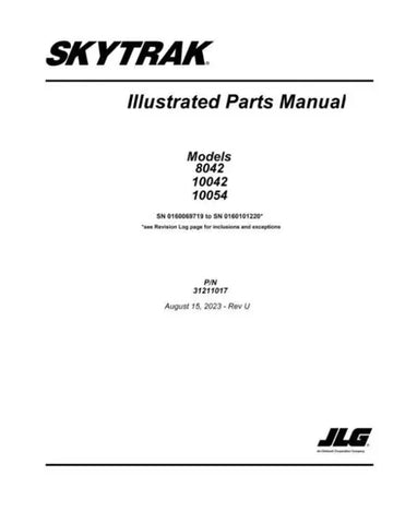 JLG SKYTRACK 8042, 10042, 10054 Telehandler Pats Manual