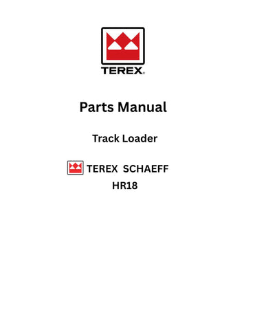 TEREX SCHAEFF HR18 Mini Crawler Excavator Parts Manual