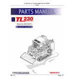 TAKEUCHI TL230 COMPACT TRACK LOADER PARTS CATALOG MANUAL  S/NO : 223101855