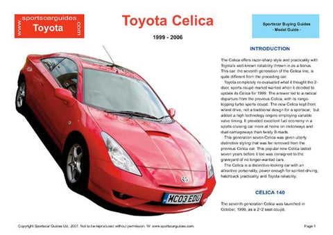 Toyota Celica Buyers´ Guide/ Owners Manual