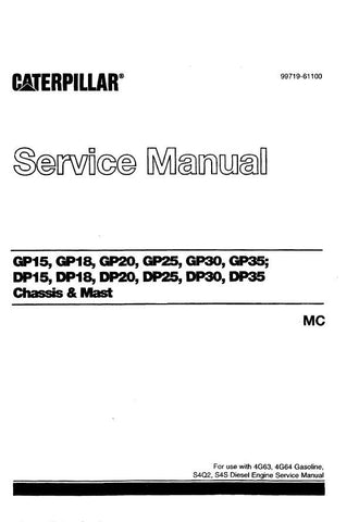 Caterpillar DP20, DP25, DP30, DP35 Forklift Service Manual