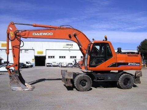DAEWOO DOOSAN SOLAR 210W-V WHEEL EXCAVATOR SERVICE SHOP REPAIR MANUAL