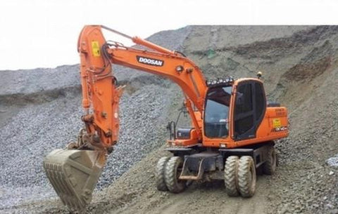 DOOSAN DX140W / DX160W WHEEL EXCAVATOR SERVICE SHOP REPAIR MANUAL