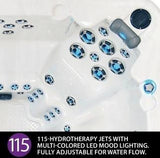 Divine Hot Tubs Deluxe Ultra Massage 115-jet, 7-person Spa