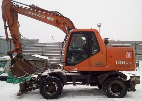 Doosan Daewoo Solar 130W-V Wheel Excavator Service Repair Workshop Manual DOWNLOAD