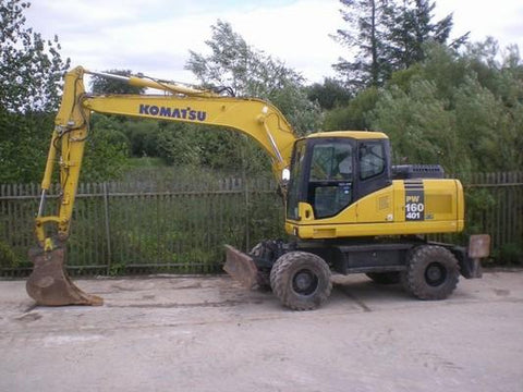 Komatsu PW160-7H  Wheeled Excavator Workshop Service Repair Manual Download S/No - H50256