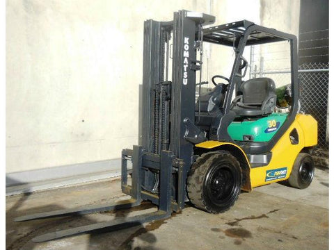 1993 KOMATSU FG30T-11E FORKLIFT TRUCK 4-WHEEL LPG WORKSHOP SERVICE REPAIR MANUAL